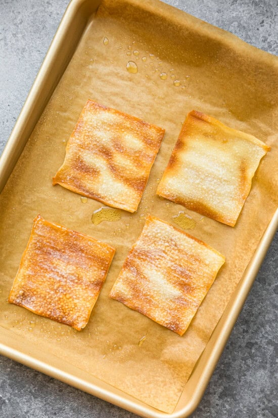 Bake the wontons
