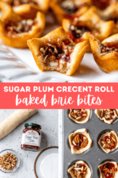 Sugar Plum Baked Brie Bites