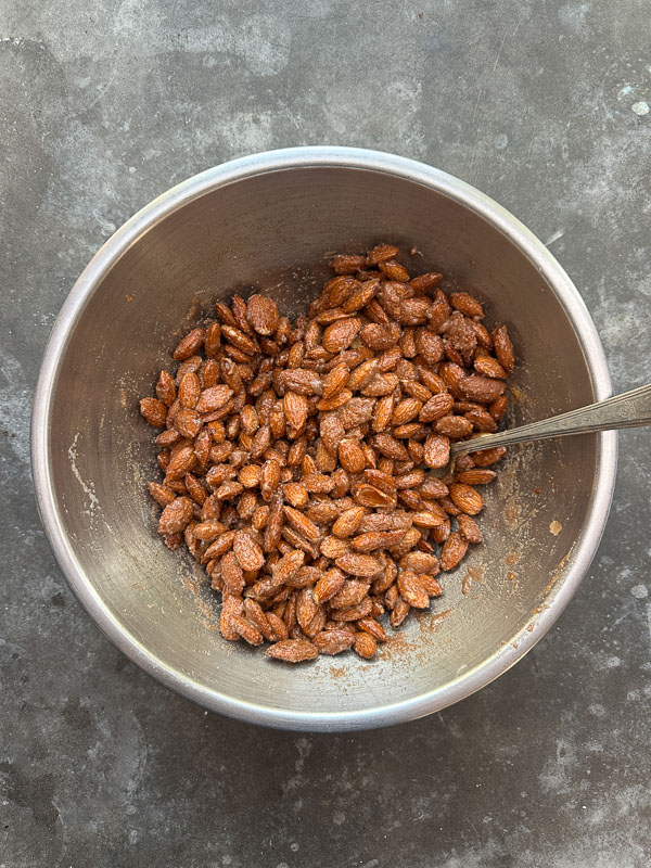 These easy cinnamon sugar almonds are crunchy, sweet, and made with simple pantry ingredients. Roasted low and slow in the oven, they’re perfect for snacking, gifting, or adding to a holiday spread. A cozy homemade treat you’ll want to make on repeat.